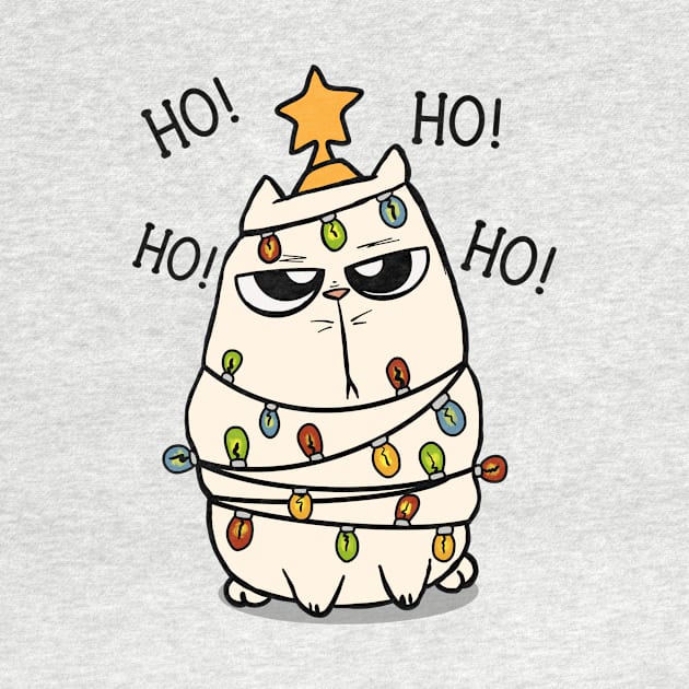 Grumpy christmas Cat by TSHIRT PLACE